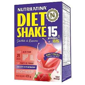 Diet Shake Sabor Morango 420g Nutrilatina