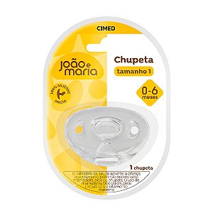 Chupeta João e Maria 100% Silicone 0-6 Meses Tam 1 Cimed