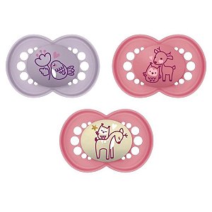 3un Chupetas Original TAM 2 6+ Meses  MAM Menina