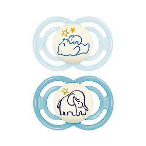 Chupeta Mam Perfect Night Dupla 6+ meses Menino