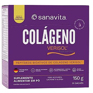 Colágeno Verisol Frutas Tropicais 150g Sanavita 30 Sachês