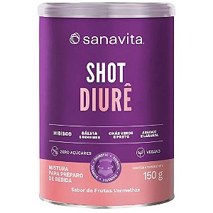 Shot Diurê Sanavita Sabor Frutas Vermelhas 150g 100% Vegano