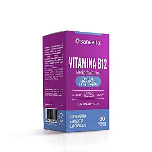 Vitamina B12 Metilcobalamina Sanavita 60 Cápsulas