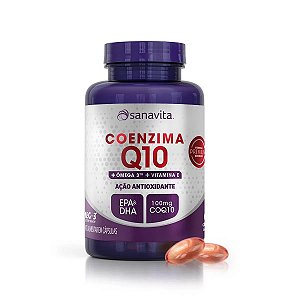 Coenzima Q10 Omega 3  Vit E Sanavita  60 Caps