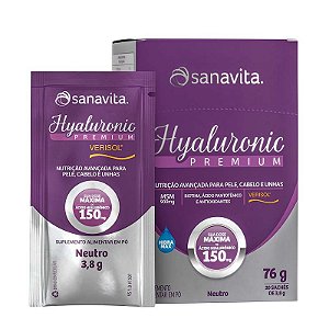 Hyaluronic Premium Sanavita Verisol 20 Sachês Sabor Neutro