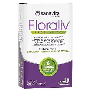 Lactobacillus Floraliv Sanavita 30 Caps Vegetais