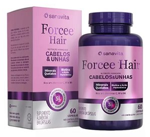 Forcee Hair Sanavita 60 Caps Biotina Para Cabelos E Unhas