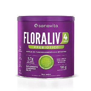 Floraliv 4 Fibras Sanavita 195g Prebiótico Floraliv