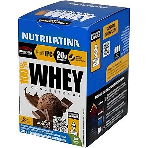 100% Whey Protein Concentrado Chocolate da Nutrilatina  300g