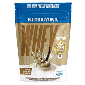 Whey Protein Concentrado Nutrilatina S Baunilha Bourbon 450g