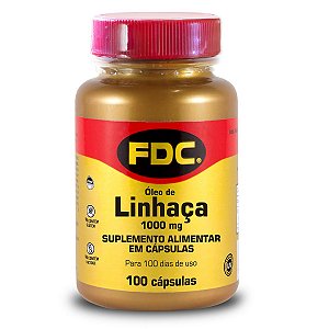 FDC Oléo de Linhaça 1000mg 100 Cap IMPORTADO USA