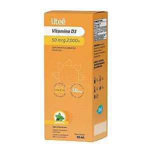 Litee Vitamina D3 50mcg 2.000UI Gotas 30ML Sabor Menta