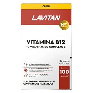 Lavitan Vitamina B12 Complexo B com 100 Comprimidos