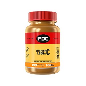 FDC Vitamina C Ácido Ascórbico 1000mg 180 Comp IMPORTADO USA