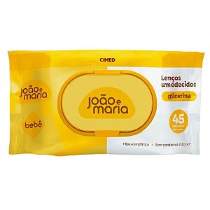 Lenço Umedecido João e Maria Glicerina 45 Unidades Cimed