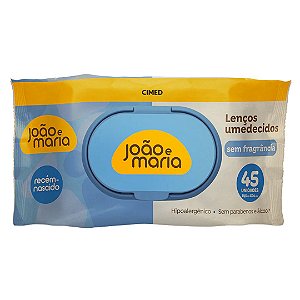 Lenço Umedecido João e Maria Sem Fragrância 45 Un Cimed