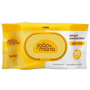 Lenço Umedecido João e Maria Glicerina 90 Unidades Cimed