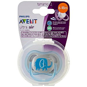 Chupeta Ultra Air Elefante 6-18 Meses Avent