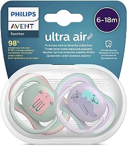 Chupeta Ultra Air Dupla Decorada 6-18 Meses Avent