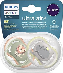 Chupeta Ultra Air Dupla Decorada 6-18 Meses Menino Avent