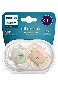 Chupeta Ultra Air Dupla Decorada 0-6 Meses Avent