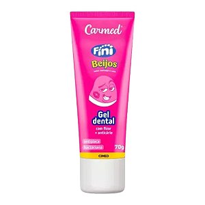 Gel Dental Carmed Fini Beijos 70g Pasta De Dente Fini Fluor