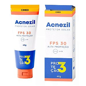 Protetor Solar Acnezil Fps 30 Oil Control 60g- Passo 3 Cimed