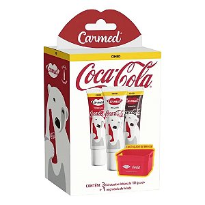 Kit 3 Carmed Coca-Cola Vermelho Incolor Marrom + Engradado
