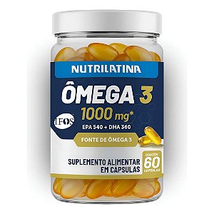 Ômega3 1000mg Epa 540mg + Dha 360mg Nutrilatina 60 Cápsulas
