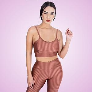 Top Alcinha 3D com Bojo Bronze