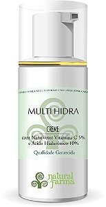 MULTI HIDRA CREME Com NanoVetor Vitamina C 5% e Ácido Hialurônico 10%