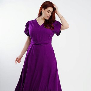 Vestido longo em  tecido maguinetado