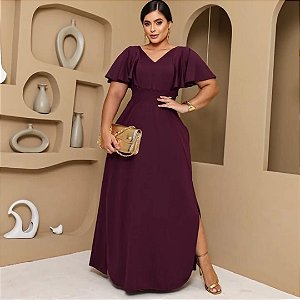 Vestido longo em  malha