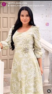 Vestido em lesie de algodão