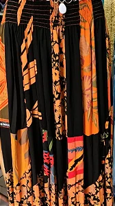 Saia longa estampada