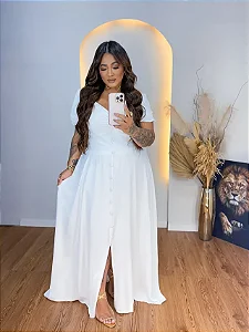 Vestido longo branco