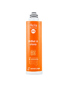 Refil Filtro Purificador Facile C3 Hidrofiltros Reduz Cloro