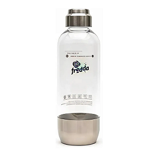Garrafa para Gaseificadora FREDDA 1 Litro Acabamento Inox