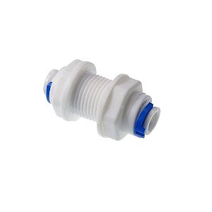 Conector Niple Passa furos  1/4 por 1/4 Bulkhead IBBL - Polar