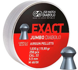 Chumbinho JSB Exact Jumbo Diabolo 5.5mm - 250un
