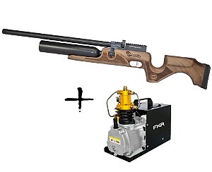 Carabina de Pressão PCP Puncher Bighorn - Cal. 9mm - Kral Arms + Compressor PCP e Scuba FXR - 220V