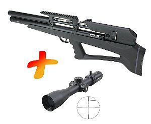 Carabina Pressão PCP P35 Blackened Cal. 5.5mm - Artemis + Luneta Victoptics 4-16x44 SFP