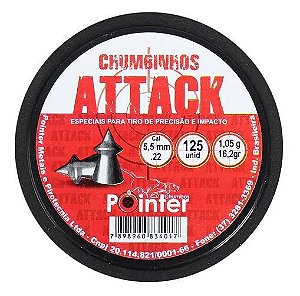 Chumbinho Pointer Attack 5.5mm 125un