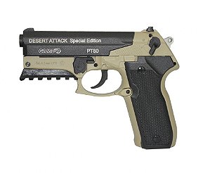 Pistola de Pressão GAMO PT-80 Desert Attack SE C/ Maleta Rígida - Cal. 4.5mm