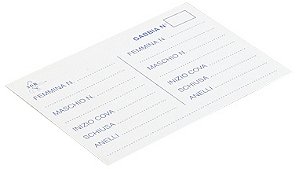 CARTÃO CONTROLE DE CRIAÇÃO 4 NINHADAS - 2GR IMPORTADO ITÁLIA