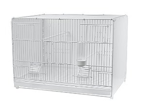 GAIOLA ITALIANA DE CRIAÇÃO 60cm COM COMEDOUROS EXTERNOS 2GR