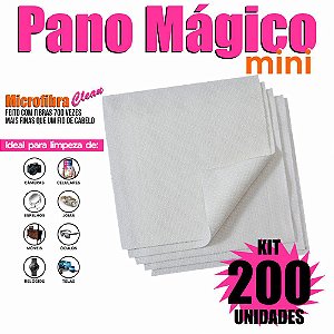 Kit 200 Unidades Panos Mágicos Mini 9,8X9,8 cm