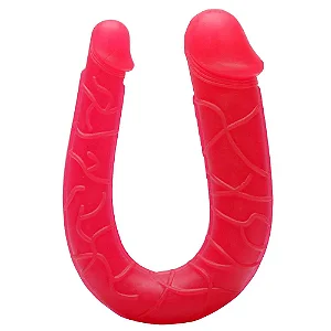 Pênis Duplo Maciço Boomerang Diversão Ao Cubo