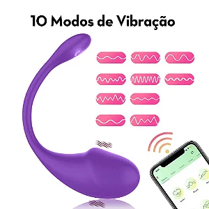 Vibrador por aplicativo em formato de glande por app