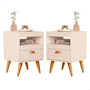 KIT 2 MESA CABECEIRA RETRÔ COR Off